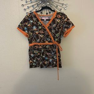Koi scrub top